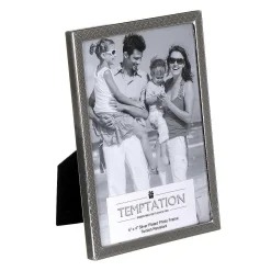 Silver-Plated Narrow Edge Bobble Photo Frame 4X6>Temptation Store