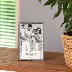 Silver-Plated Narrow Edge Bobble Photo Frame 4X6><noscript><img width=