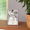 Silver-Plated Narrow Ribbed Edge Frame 4X6>Temptation Best
