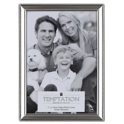 Silver-Plated Narrow Dotted Edge Photo Frame 5X7>Temptation Best
