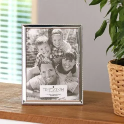 Silver-Plated Narrow Dotted Edge Photo Frame 6X8>Temptation Fashion
