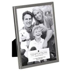 Silver-Plated Narrow Edge Bobble Photo Frame 5X7>Temptation Sale