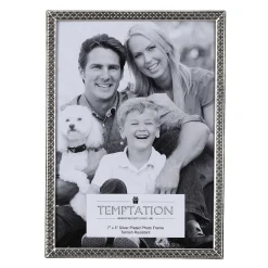 Silver-Plated Narrow Edge Bobble Photo Frame 5X7>Temptation Sale