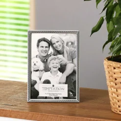 Silver-Plated Narrow Edge Bobble Photo Frame 5X7><noscript><img width=