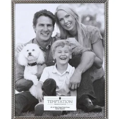 Silver-Plated Narrow Edge Bobble Photo Frame 8X10>Temptation Fashion