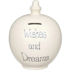 'Wishes And Dreams' Silver On Cream Money Pot>Temptation Discount