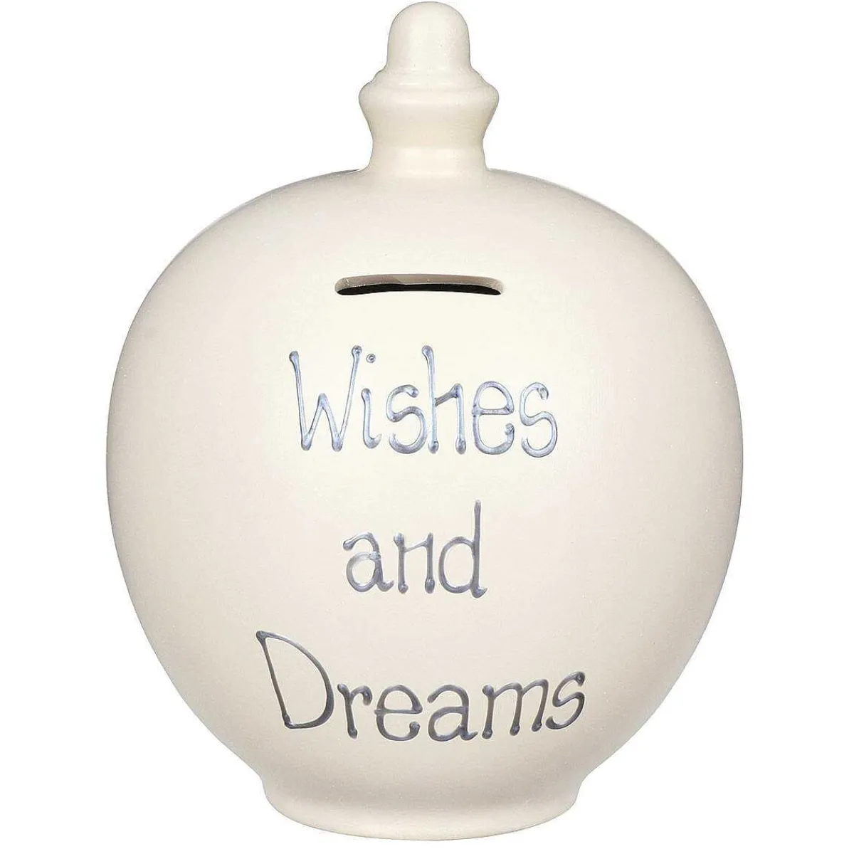 'Wishes And Dreams' Silver On Cream Money Pot>Temptation Discount