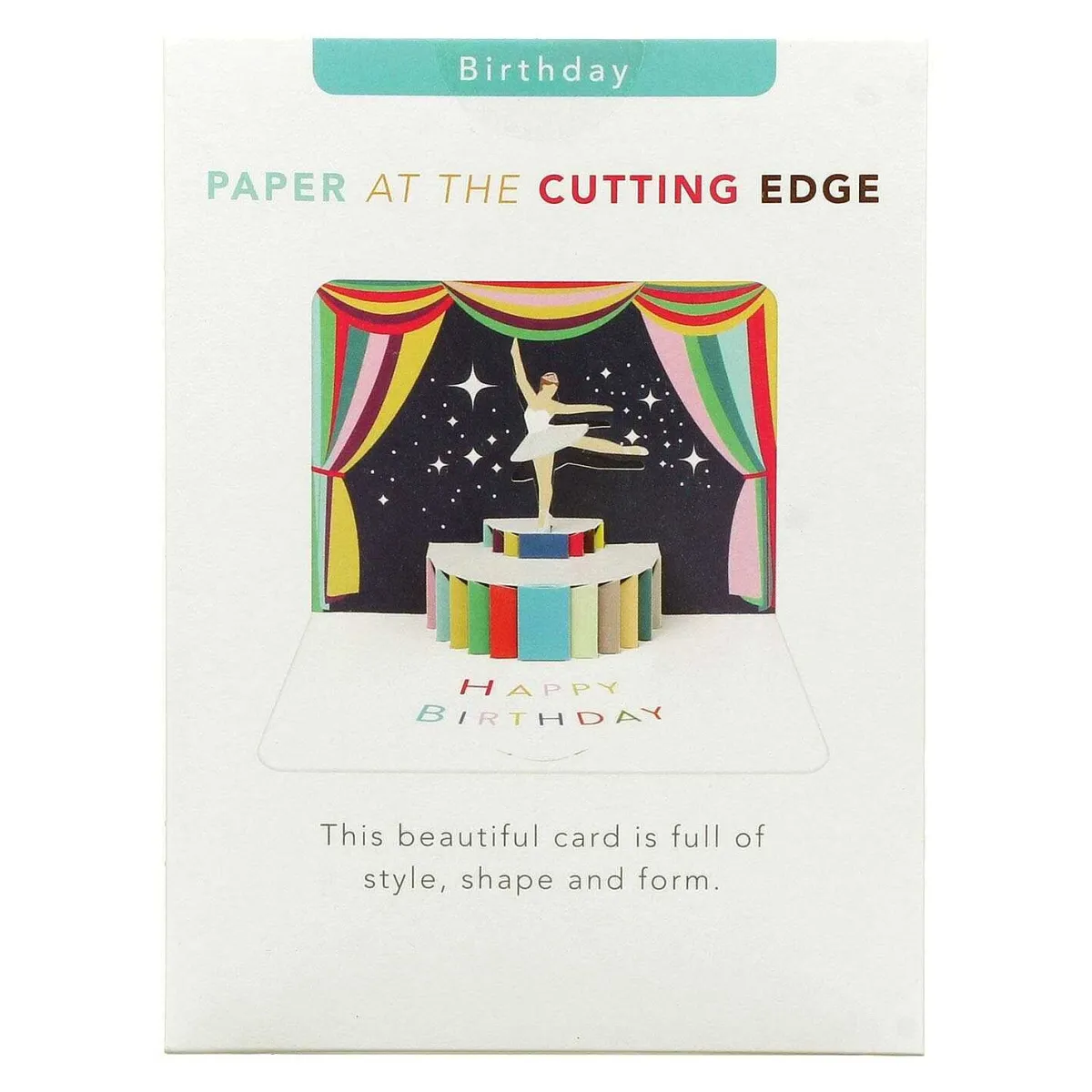 Ballerina Happy Birthday 3D Card>The Art File Shop