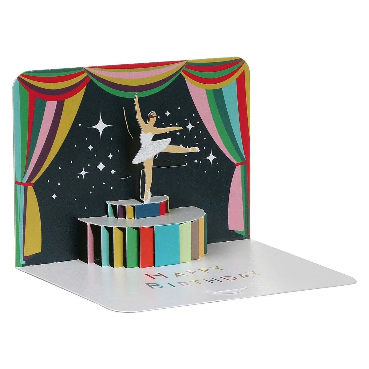 Ballerina Happy Birthday 3D Card>The Art File Shop