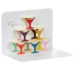 Glasses Of Wine Happy Birthday 3D Card>The Art File Flash Sale