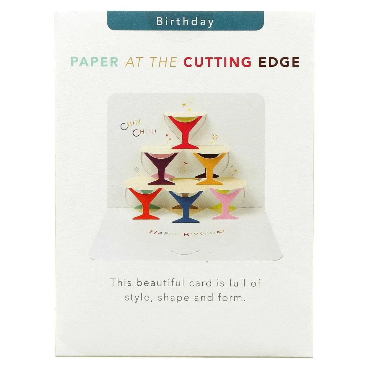 Glasses Of Wine Happy Birthday 3D Card>The Art File Flash Sale