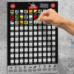 100 Day Fitness Challenge A2 Scratch Poster><noscript><img width=