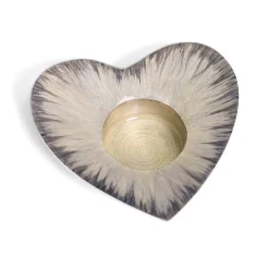 Azeti Brushed Silver Heart Tealight Holder><noscript><img width=