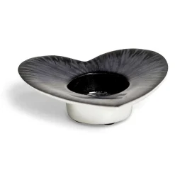 Azeti Brushed Black Heart Tealight Holder>Tilnar Art Shop