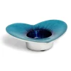Azeti Brushed Aqua Heart Tealight Holder>Tilnar Art Best