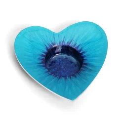 Azeti Brushed Aqua Heart Tealight Holder>Tilnar Art Best