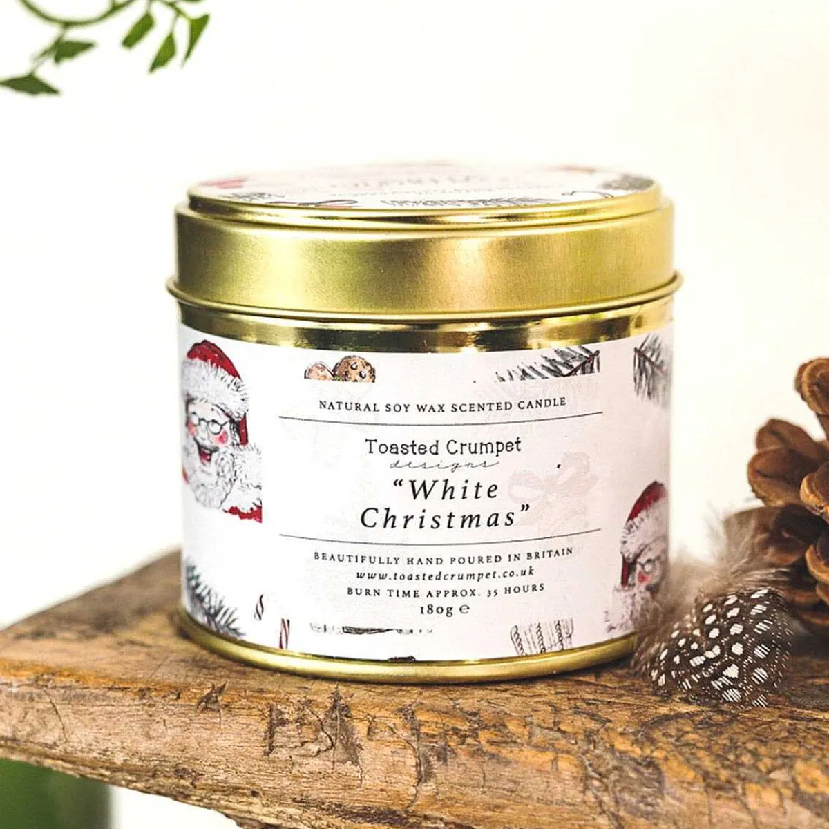'All Things Jolly' White Christmas Tin Candle>Toasted Crumpet Flash Sale