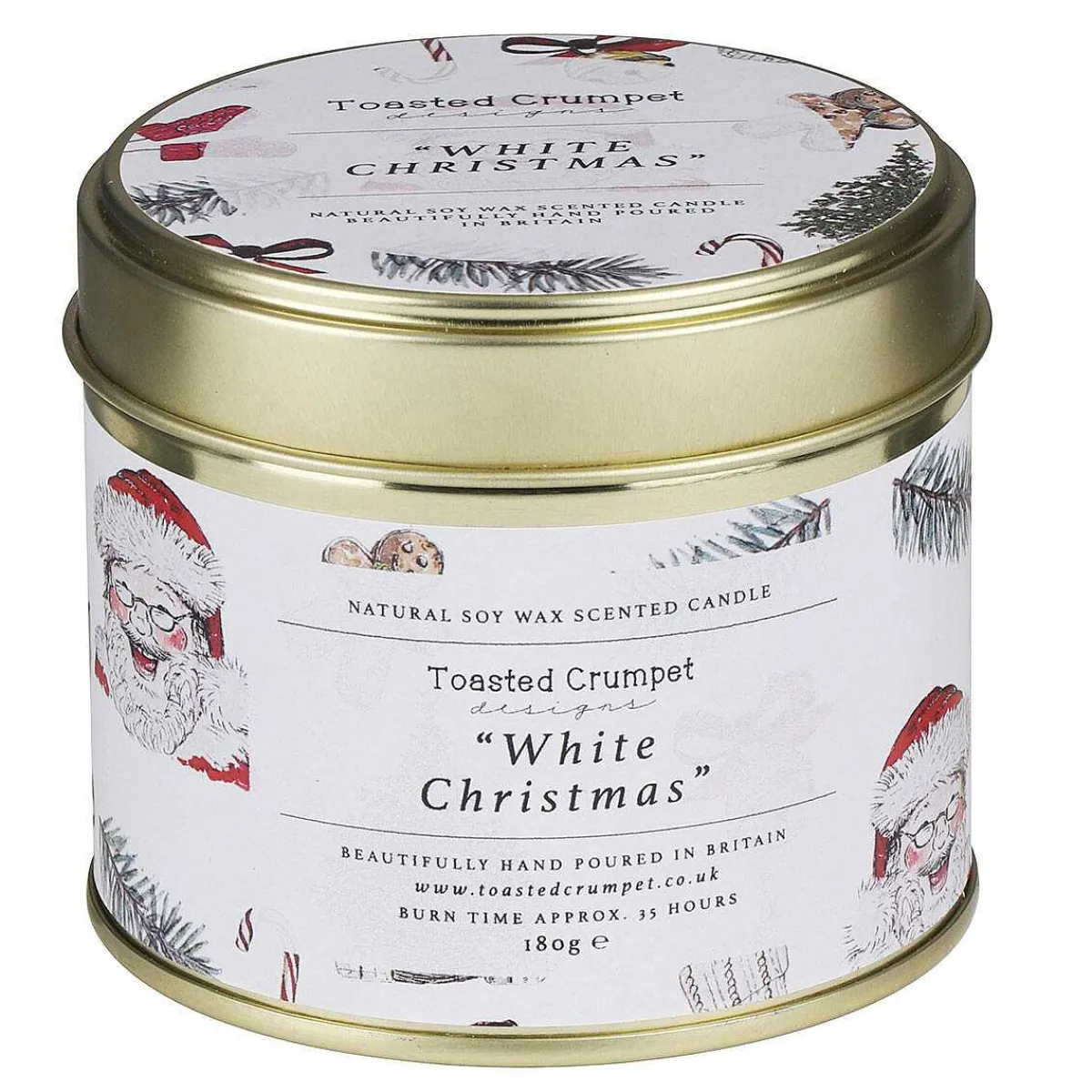 'All Things Jolly' White Christmas Tin Candle>Toasted Crumpet Flash Sale