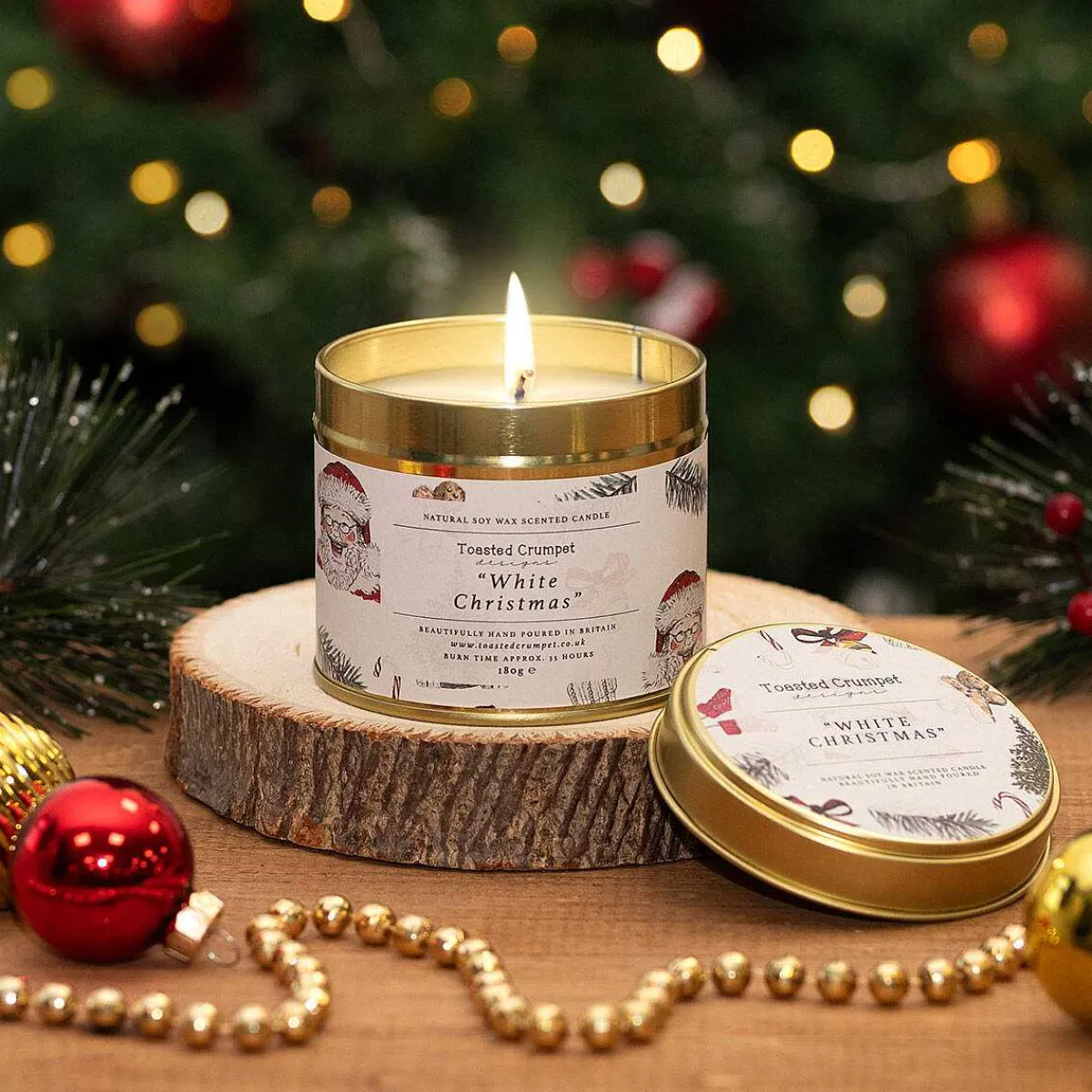 'All Things Jolly' White Christmas Tin Candle>Toasted Crumpet Flash Sale