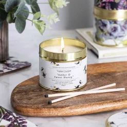 Amber & Sweet Honey Tin Candle><noscript><img width=