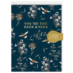 Bees & Wildflowers 'Bees Knees' Mini Card>Toasted Crumpet Sale