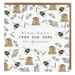 Bumblebee 'With Love From Our Home To Yours' Card>Toasted Crumpet Clearance