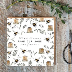 Bumblebee 'With Love From Our Home To Yours' Card>Toasted Crumpet Clearance
