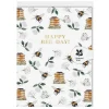 Bumblebee & Beehives 'Happy Bee-Day' Mini Birthday Card>Toasted Crumpet Flash Sale