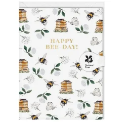 Bumblebee & Beehives 'Happy Bee-Day' Mini Birthday Card>Toasted Crumpet Flash Sale
