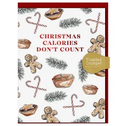 'Calories Don'T Count' Mini Christmas Card>Toasted Crumpet Online