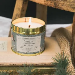 'Clementine & Clove' Robin & Eucalyptus Christmas Tin Candle>Toasted Crumpet Shop