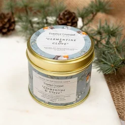 'Clementine & Clove' Robin & Eucalyptus Christmas Tin Candle><noscript><img width=