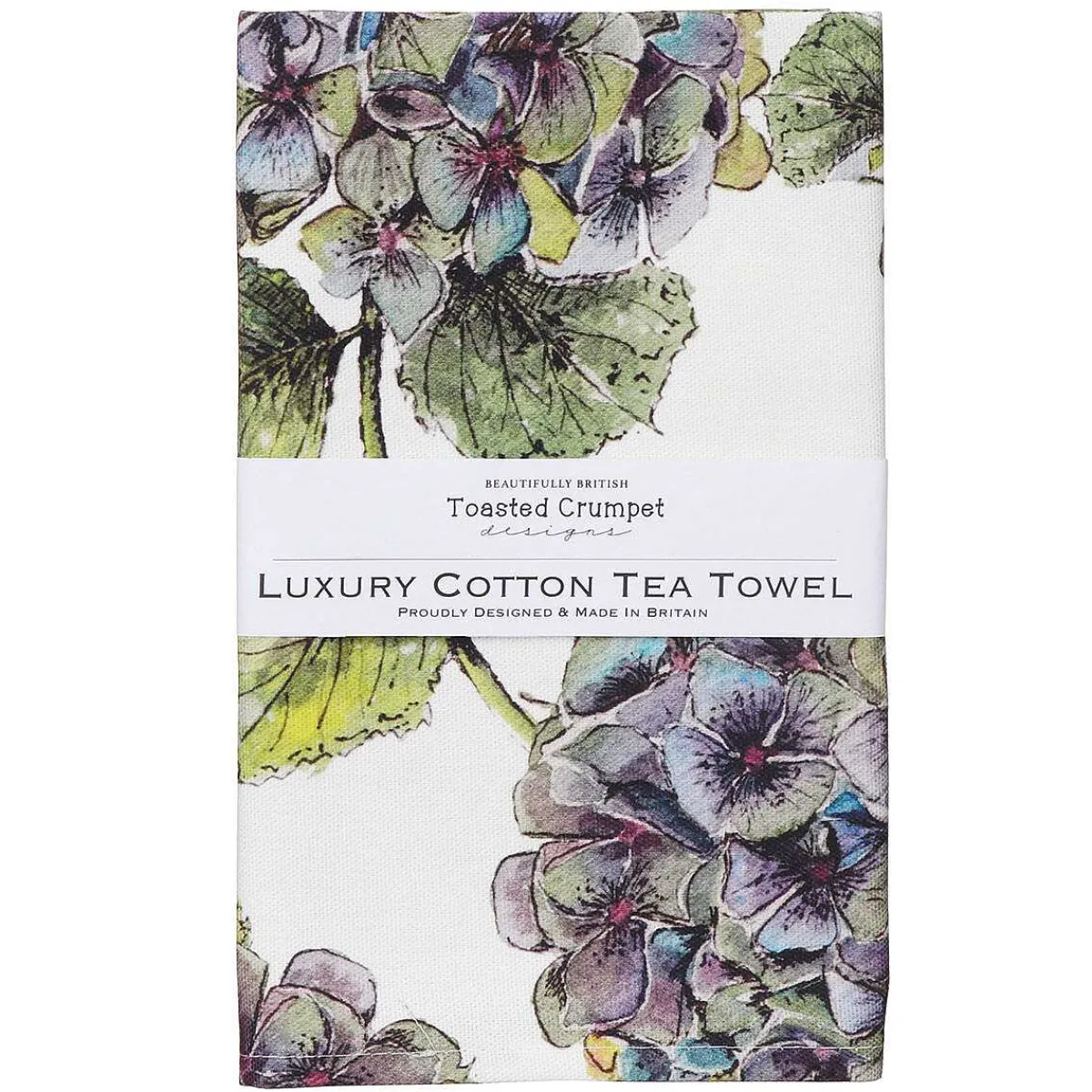 'Hydrangea' Tea Towel>Toasted Crumpet Discount