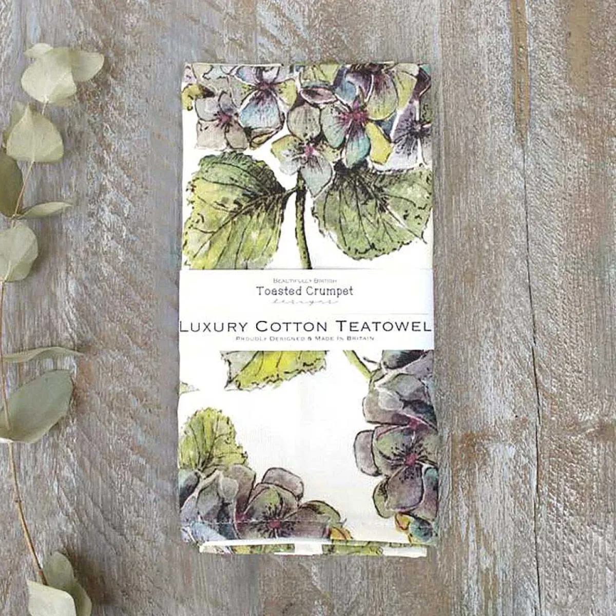 'Hydrangea' Tea Towel>Toasted Crumpet Discount