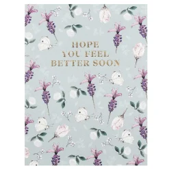 Lavender & Butterflies 'Feel Better Soon' Mini Card>Toasted Crumpet Cheap