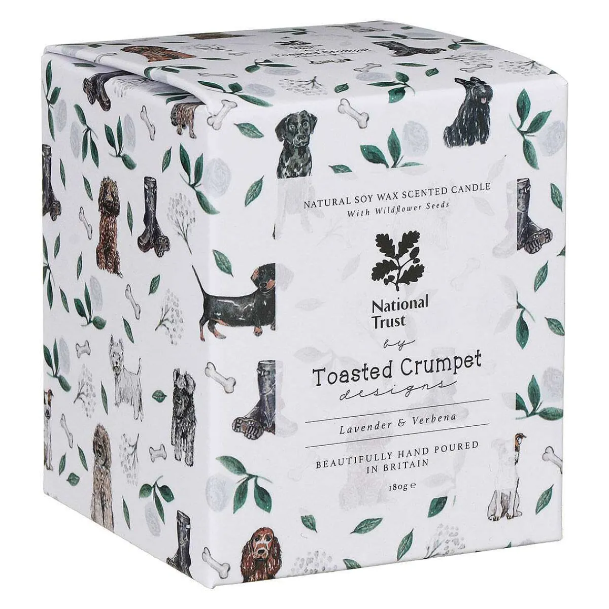 'Lavender & Verbena' Glass Jar Candle>Toasted Crumpet Clearance