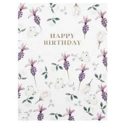 Lavender & Butterflies 'Happy Birthday!' Mini Birthday Card>Toasted Crumpet Best