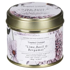 Lime, Basil & Bergamot Tin Candle>Toasted Crumpet Cheap