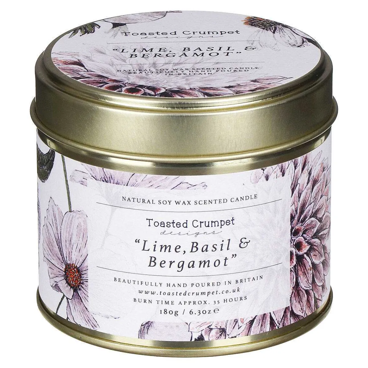 Lime, Basil & Bergamot Tin Candle>Toasted Crumpet Cheap