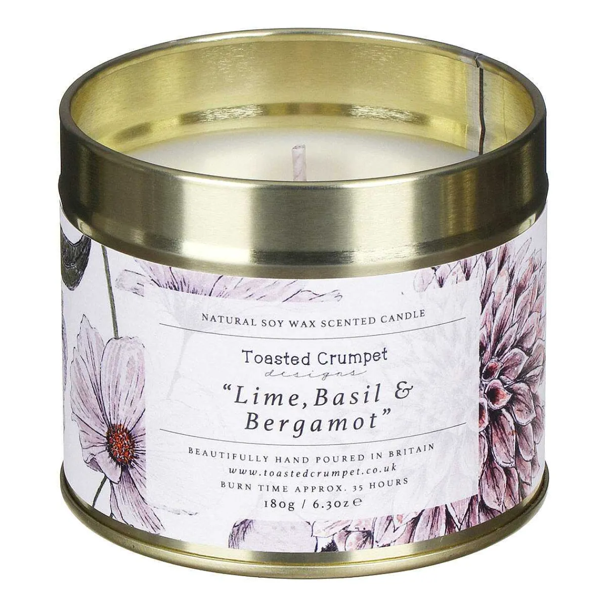Lime, Basil & Bergamot Tin Candle>Toasted Crumpet Cheap