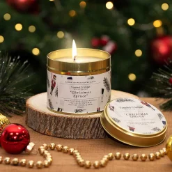 'Nutcracker' Christmas Spruce Tin Candle>Toasted Crumpet New