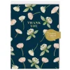 Peonies & Waterlilies Mini Thank You Card>Toasted Crumpet Cheap