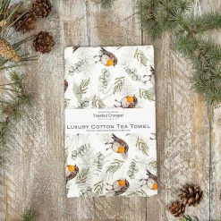 'Robin & Eucalyptus' White Tea Towel>Toasted Crumpet Best Sale