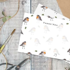 'Robins' Thank You Notecards Set Of 6><noscript><img width=