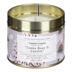 Tonka Bean & Vanilla Tin Candle>Toasted Crumpet Shop
