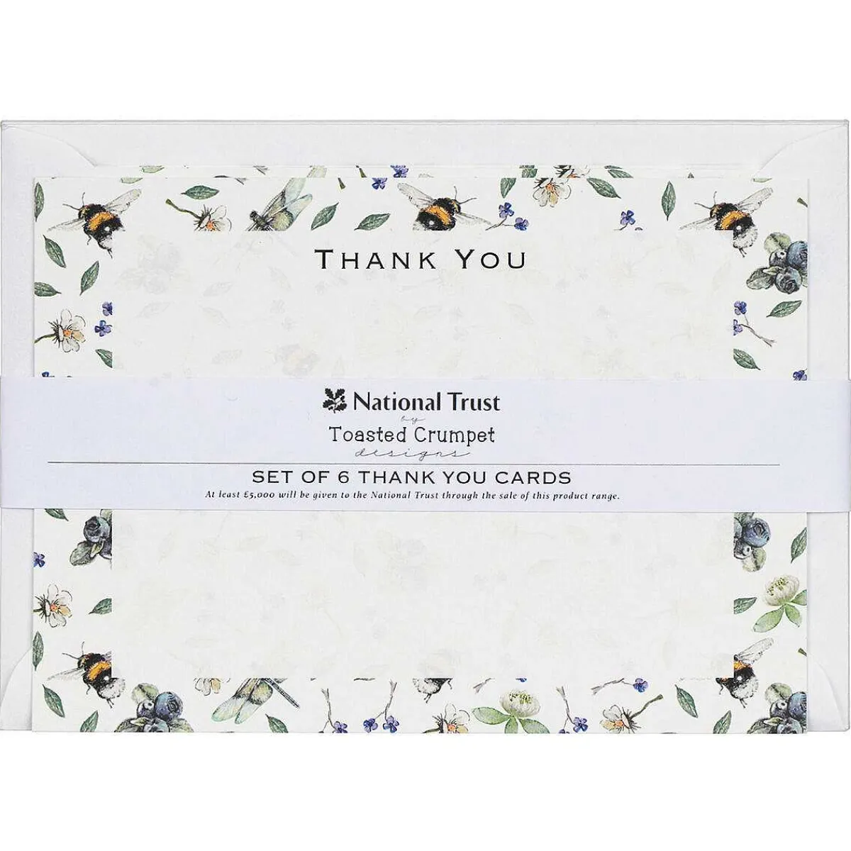 'Wildflower Meadows' Thank You Notecards Set Of 6>Toasted Crumpet Cheap