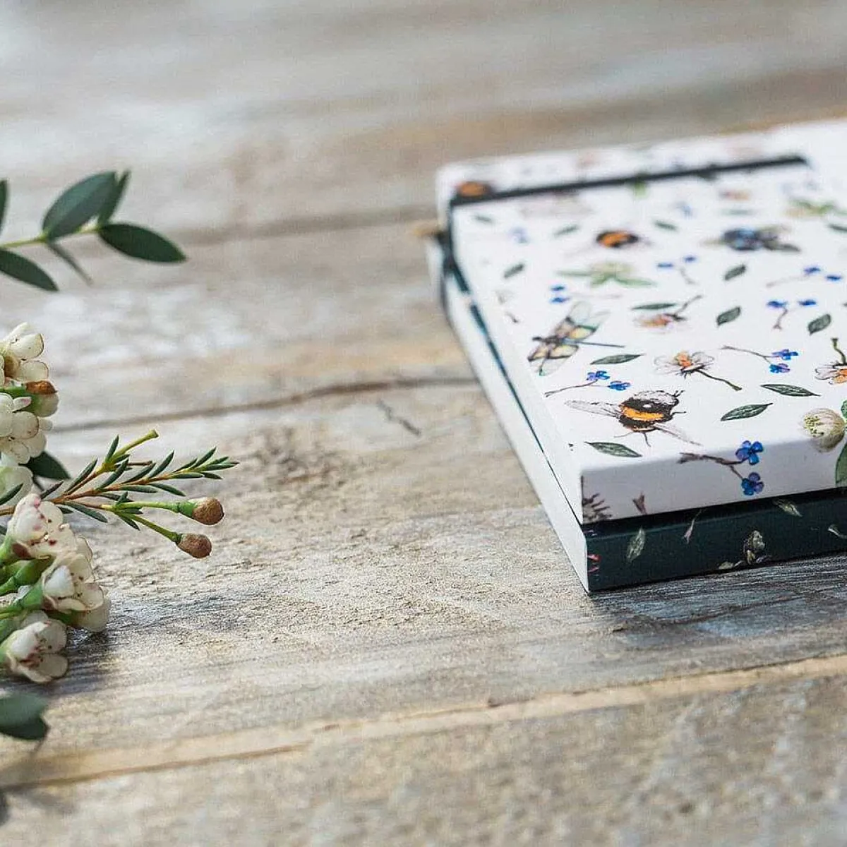 'Wildflower Meadows' White A5 Lined Notebook>Toasted Crumpet Shop