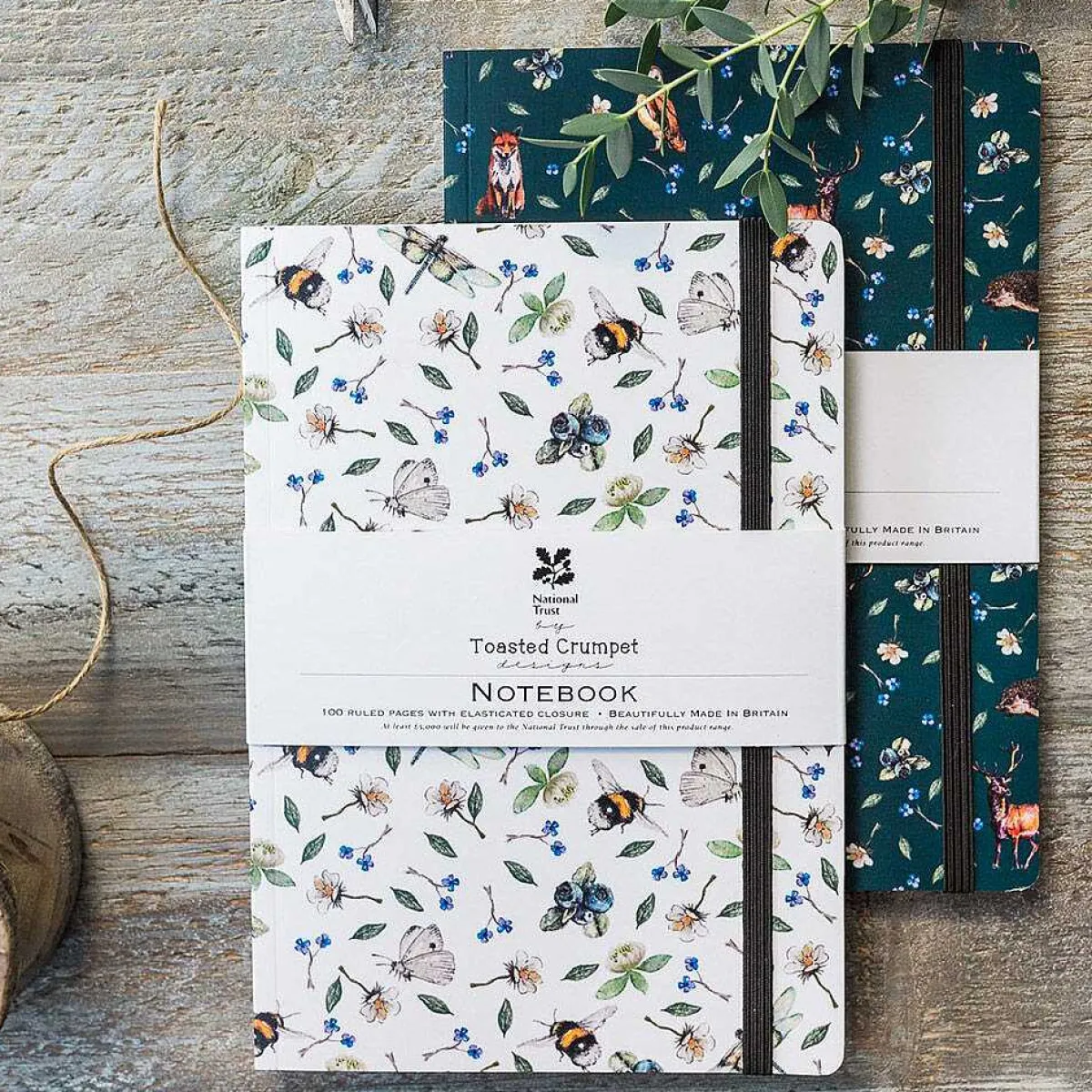 'Wildflower Meadows' White A5 Lined Notebook>Toasted Crumpet Shop