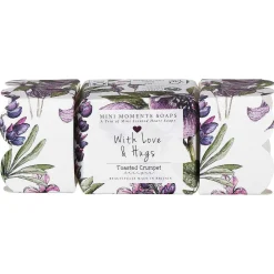 'With Love & Hugs' Mini Moments Trio Of 20G Heart Soaps>Toasted Crumpet Store