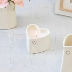 Evie Heart Shaped Candle In Pot>Transomnia Best Sale